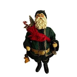 Clothtique by Possible Dreams 1988 Santa w/Green Coat Figurine #713037 Christmas